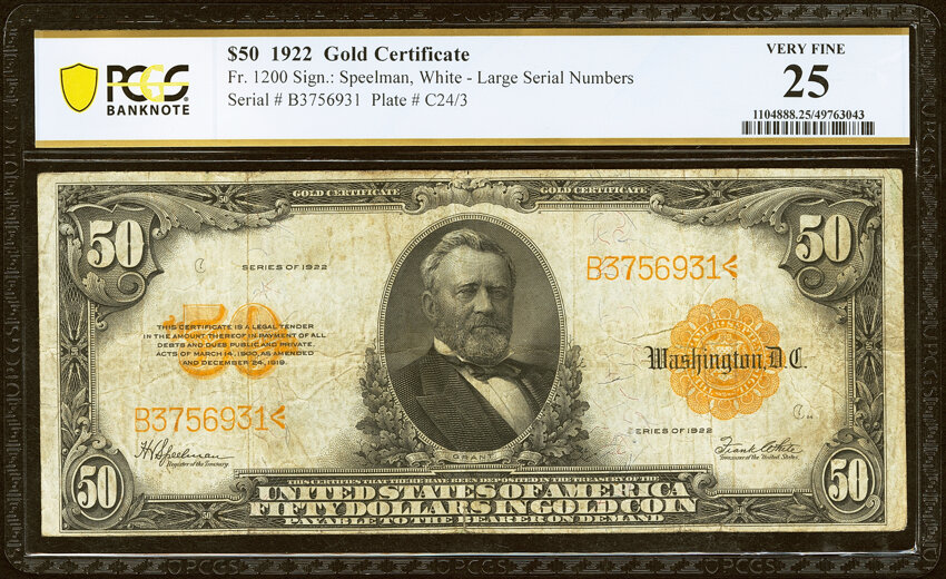 1922 $50  (Fr. 1200) thumbnail 2