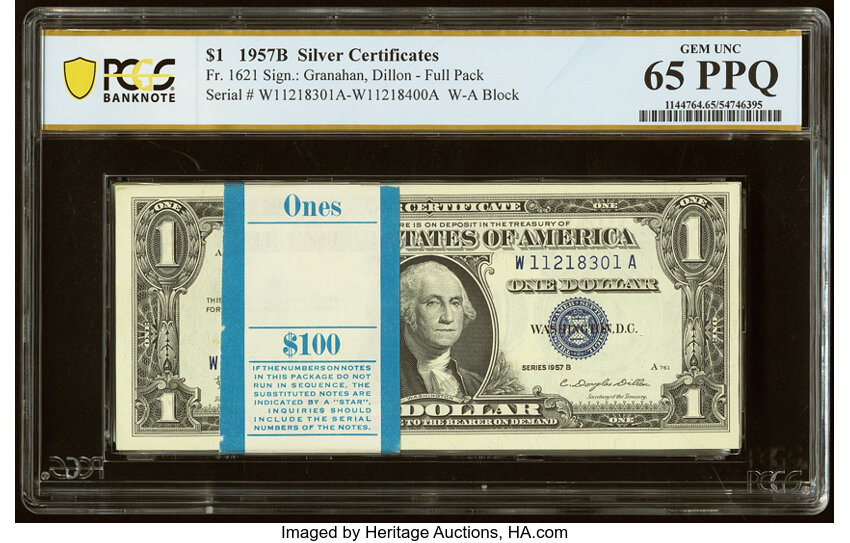 1957B $1  (Fr. 1621) thumbnail 2