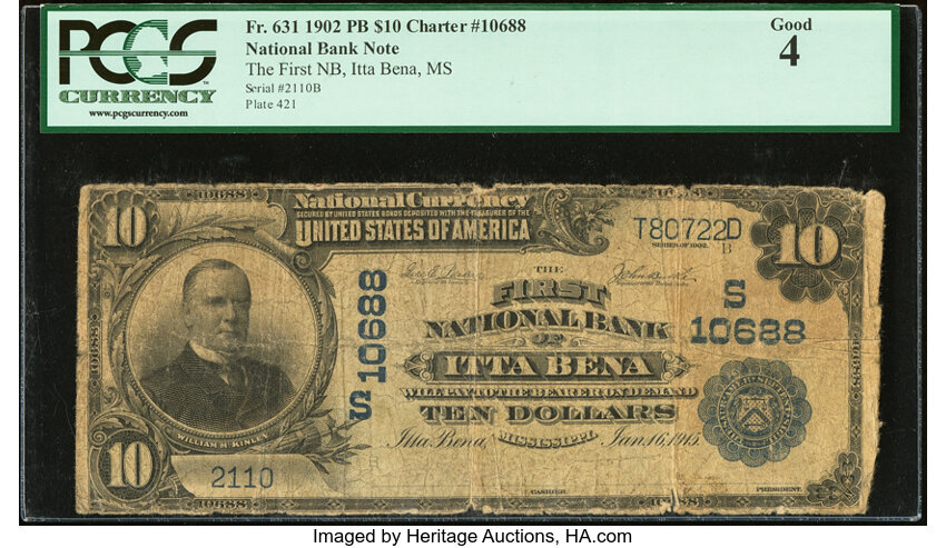 1902 $10  3rd Charter Period, 3rd Issue, Plain Back (Fr. 631) thumbnail 3