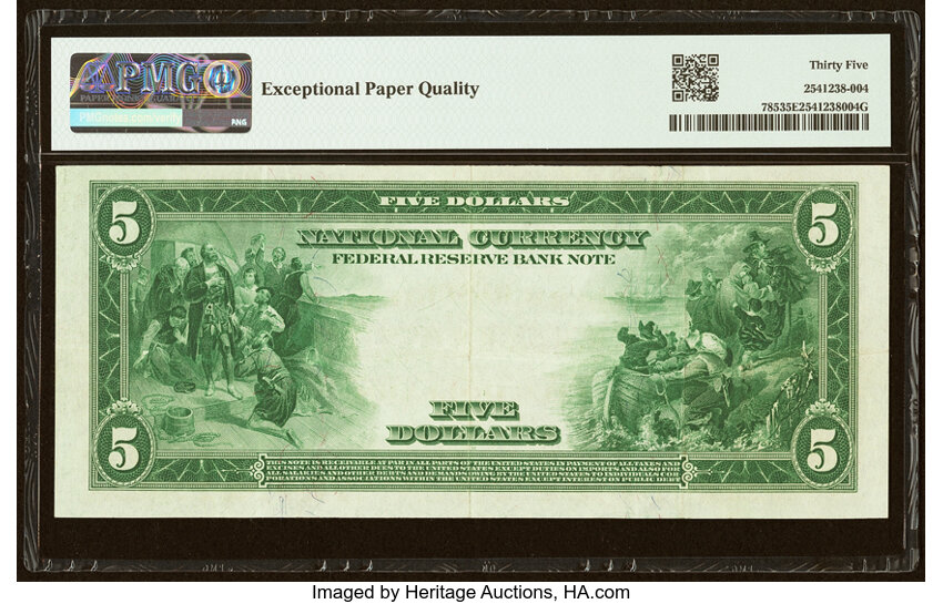 1918 $5  Cleveland (Fr. 785) thumbnail 5