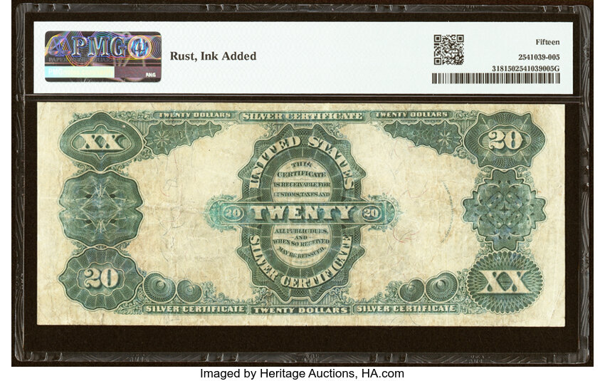 1891 $20  (Fr. 318) thumbnail 3