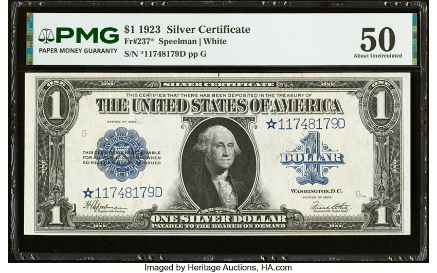 1923 $1  Star Replacement (Fr. 237*) thumbnail 2