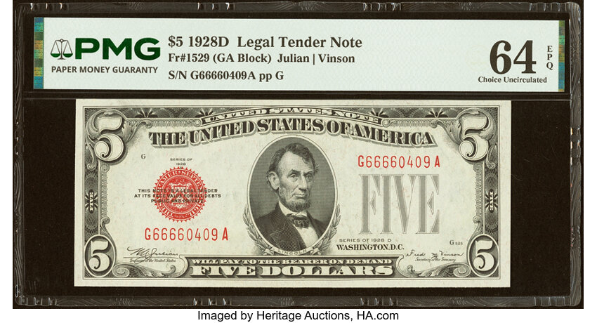 1928D $5  (Fr. 1529) thumbnail 2