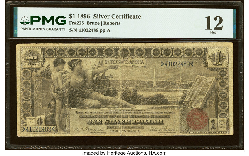 1896 $1  (Fr. 225) thumbnail 3