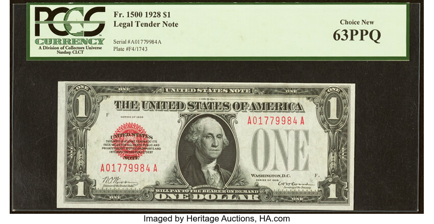 1928 $1  (Fr. 1500) thumbnail 2