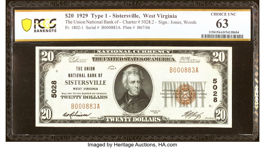 1929 $20  Type 1 (Fr. 1802-1) thumbnail 19