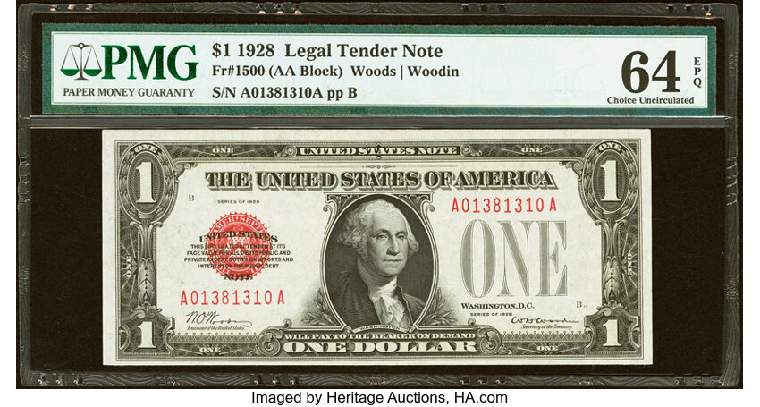1928 $1  (Fr. 1500) thumbnail 4