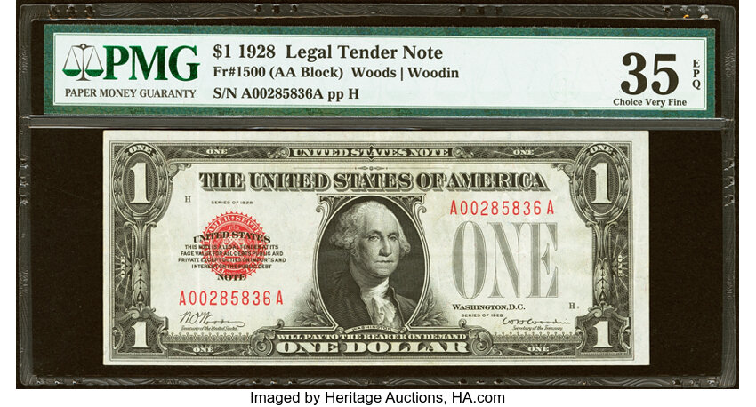 1928 $1  (Fr. 1500) thumbnail 3