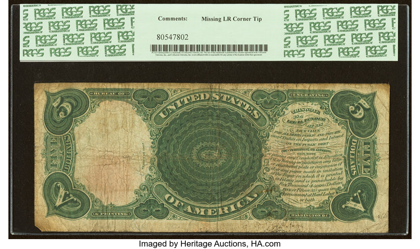 1907 $5  Star Replacement (Fr. 90*) thumbnail 4