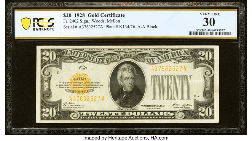 1928 $20  (Fr. 2402) thumbnail 2
