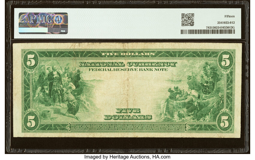 1918 $5  Philadelphia (Fr. 783) thumbnail 4