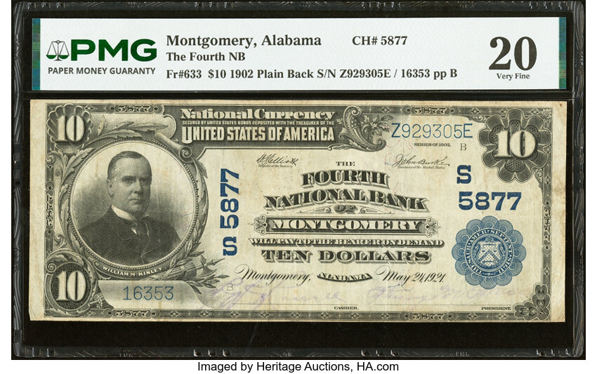 1902 $10  3rd Charter Period, 3rd Issue, Plain Back (Fr. 633) thumbnail 4