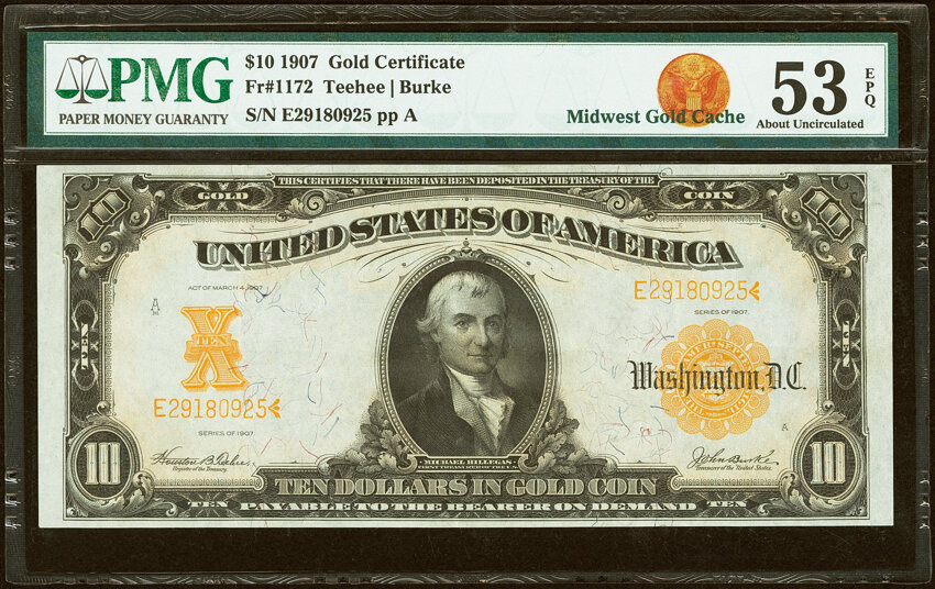 1907 $10  (Fr. 1172) thumbnail 2