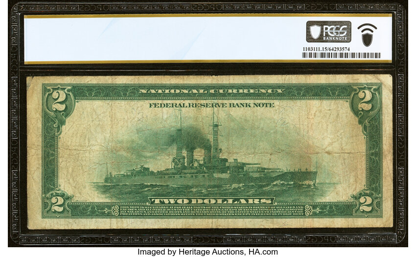 1918 $2  Cleveland (Fr. 759) thumbnail 5