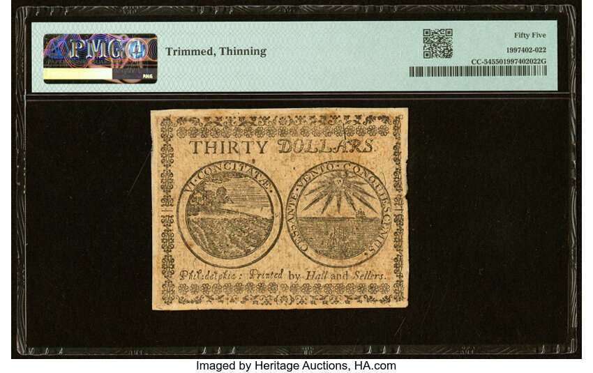 Nov 2, 1776 $30  Continental Congress (Fr. CC54) thumbnail 8