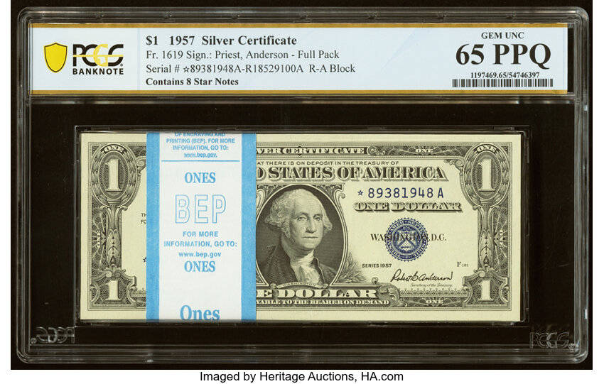 1957 $1  (Fr. 1619) thumbnail 3