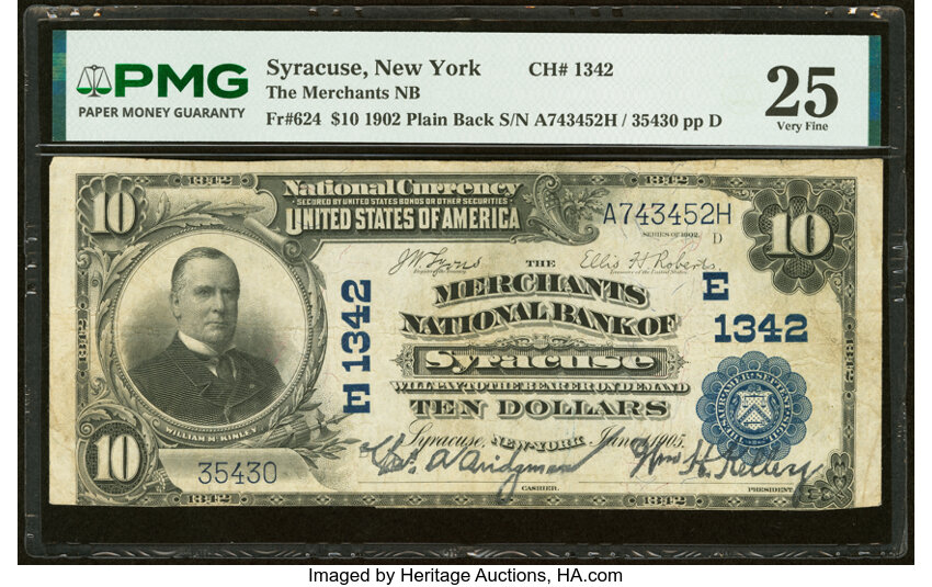 1902 $10  3rd Charter Period, 3rd Issue, Plain Back (Fr. 624) thumbnail 8