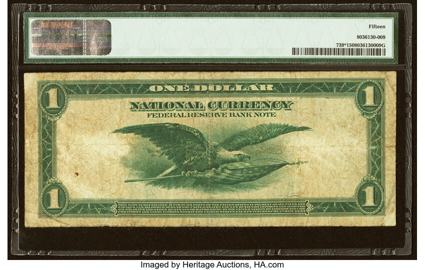 1918 $1  Kansas City, Star Replacement (Fr. 739*) thumbnail 3