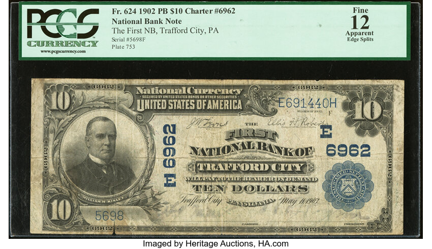 1902 $10  3rd Charter Period, 3rd Issue, Plain Back (Fr. 624) thumbnail 9
