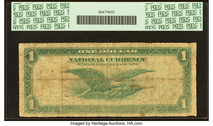 1918 $1  New York, Star Replacement (Fr. 711*) thumbnail 4