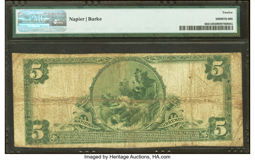 1902 $5  3rd Charter Period, 3rd Issue, Plain Back (Fr. 604) thumbnail 8