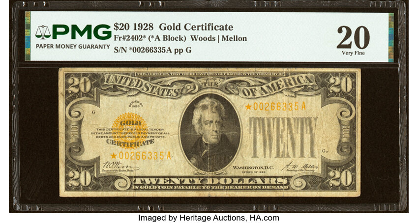 1928 $20  Star Replacement (Fr. 2402*) thumbnail 2