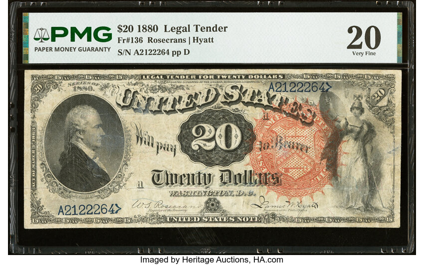 1880 $20  (Fr. 136) thumbnail 2