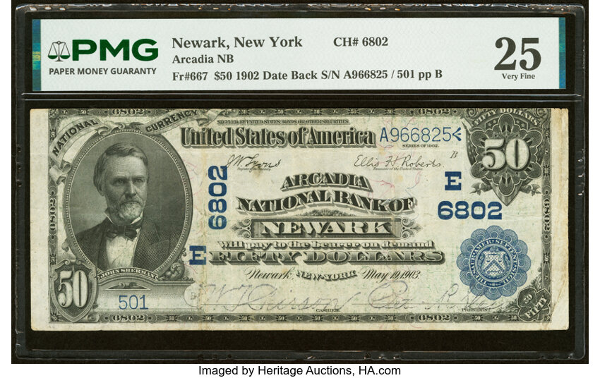 1902 $50  3rd Charter Period, 2nd Issue, Date Back (Fr. 667) thumbnail 2