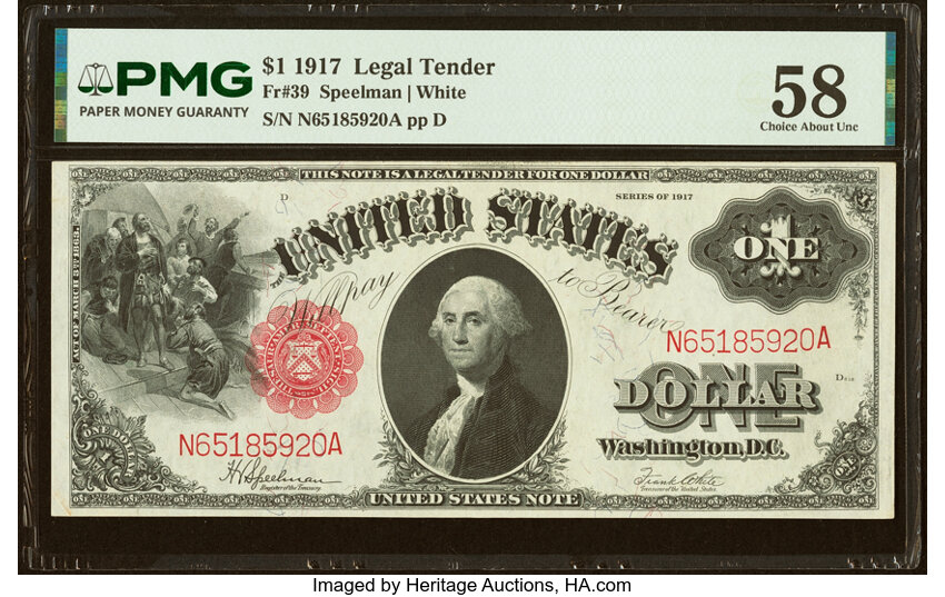 1917 $1  (Fr. 39) thumbnail 4