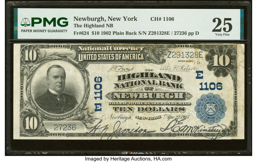 1902 $10  3rd Charter Period, 3rd Issue, Plain Back (Fr. 624) thumbnail 7