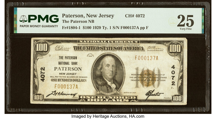 1929 $100  Type 1 (Fr. 1804-1) thumbnail 3