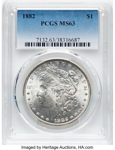 1882 $1  Metal in 82, VAM-1D1 MS thumbnail 2