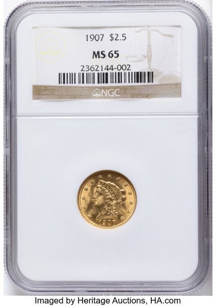 1907 $2 1/2 MS thumbnail 5