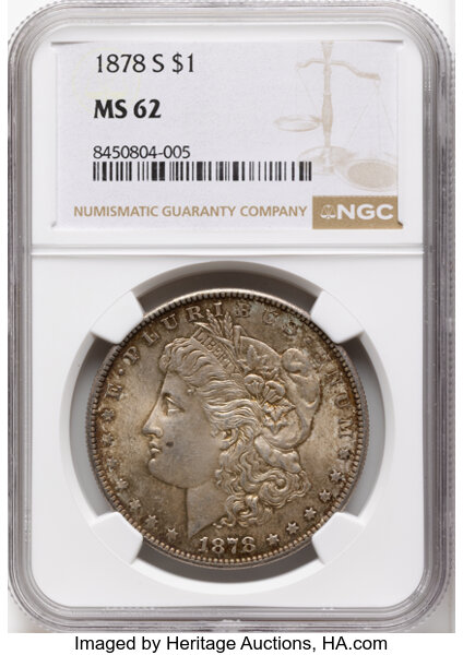 1878-S $1  Die Scratch Wing, Gouged, VAM-16A MS thumbnail 4