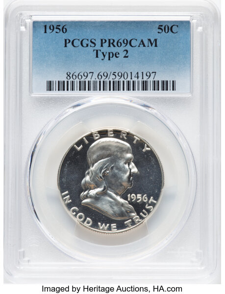 1956 50c Type 2, DDR, FS-802 PR CAM thumbnail 5