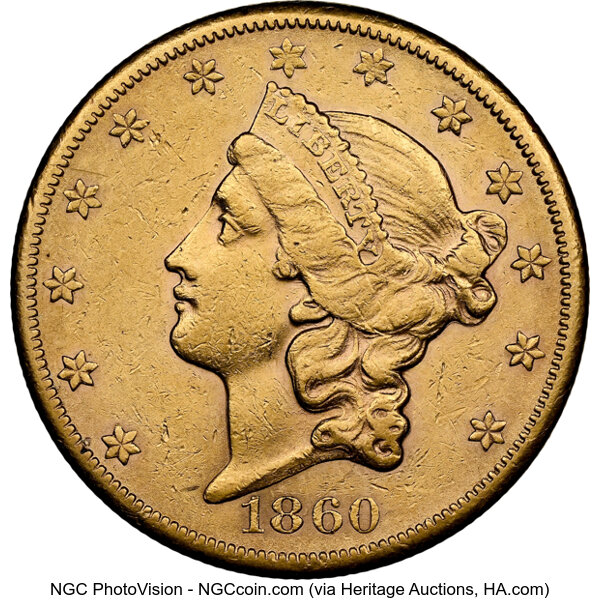 1860-S $20  MS thumbnail 3