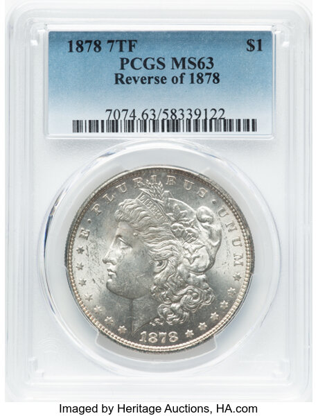 1878 7TF $1  Rev. 1878, Rev. Denticle Impressions, VAM-225A MS thumbnail 2