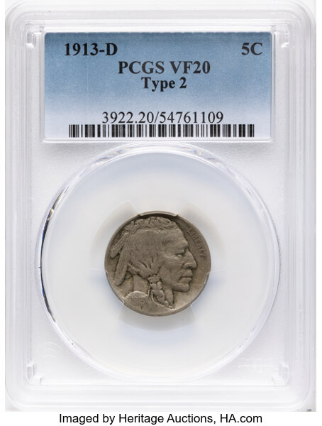 1913-D 5c Buffalo, Type 2 MS thumbnail 4