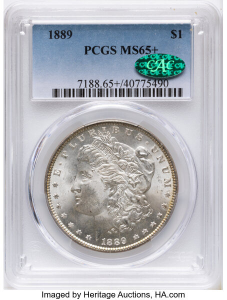 1889 $1  Die Scratches below Tail Feathers, VAM-1C2 MS thumbnail 2