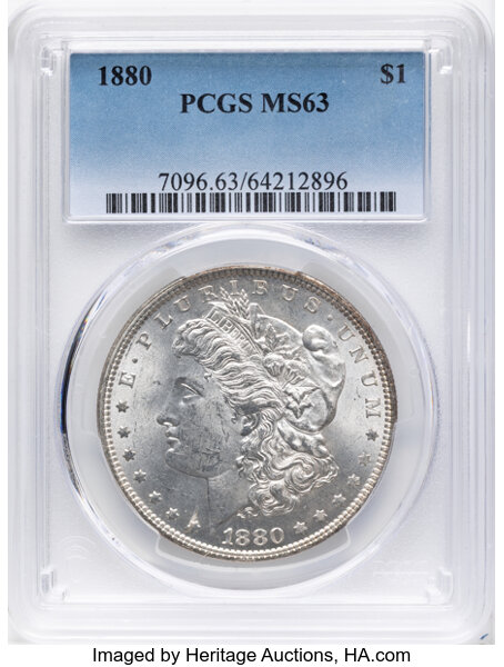 1880 $1  Clashed Dies, VAM-24A MS thumbnail 6