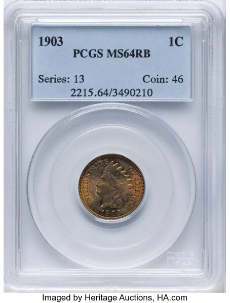 1903 1c Die Gouge by DS, S-30 MS RB thumbnail 2