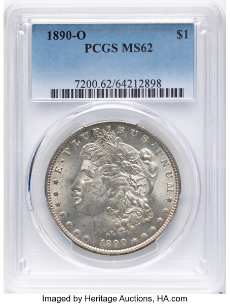 1890-O $1  Die Break AMERICA, VAM-4C MS thumbnail 4