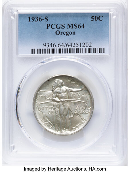 1936-S 50c Oregon Trail MS thumbnail 3