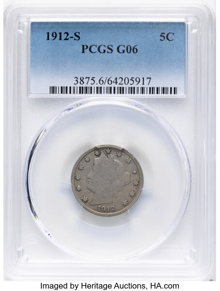 1912-S 5c MS thumbnail 4