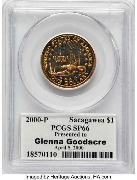 2000-P $1  Sacagawea, Goodacre Finish MS thumbnail 16