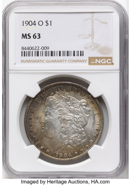 1904-O $1  Denticle Impressions Below Wing, VAM-12A MS thumbnail 3