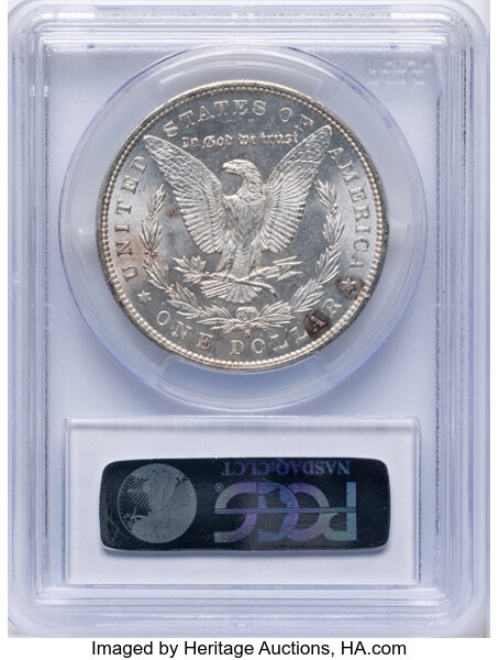 1880/9-S $1  Overdate MS63 thumbnail 4
