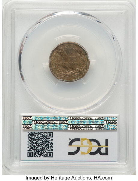 1860 1c Pointed Bust, FS-401 MS thumbnail 10