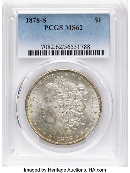 1878-S $1  Die Scratch Wing, Gouged, VAM-16A MS thumbnail 3