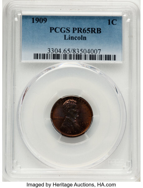 1909 1c Lincoln, Matte Finish PR RB thumbnail 3